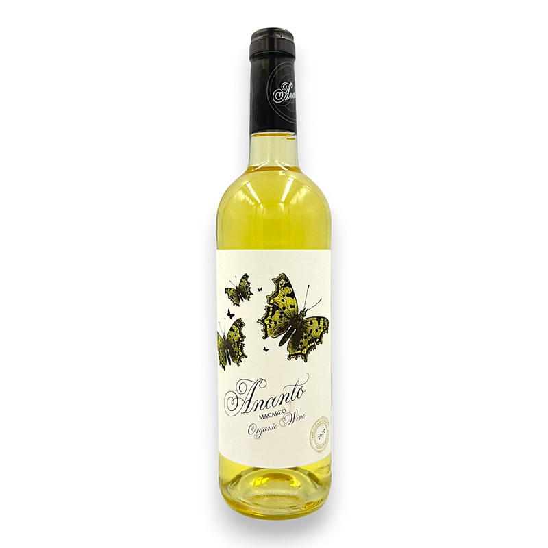 VINO ORGANICO BLANCO MACABEO 750ML - ANANTO
