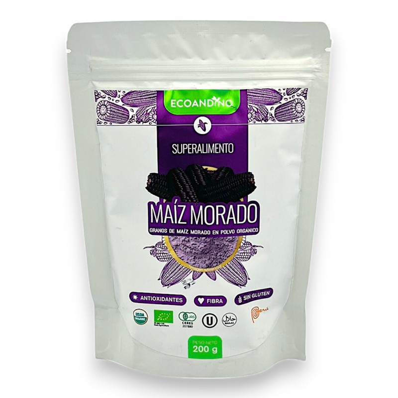 MAIZ MORADO EN POLVO ORGANICO 200G - ECOANDINO