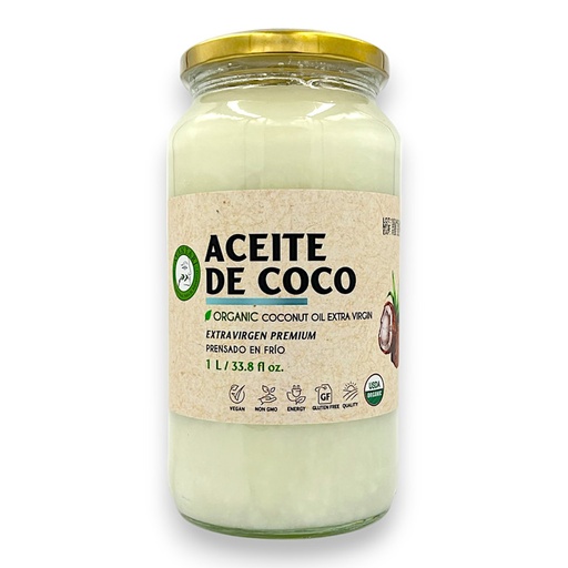 [906] ACEITE DE COCO ORGANICO DE INDIA 1 LITRO - AVANTARI