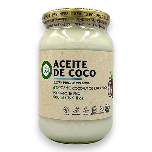 [907] ACEITE DE COCO ORGÁNICO DE INDIA 500ML - AVANTARI