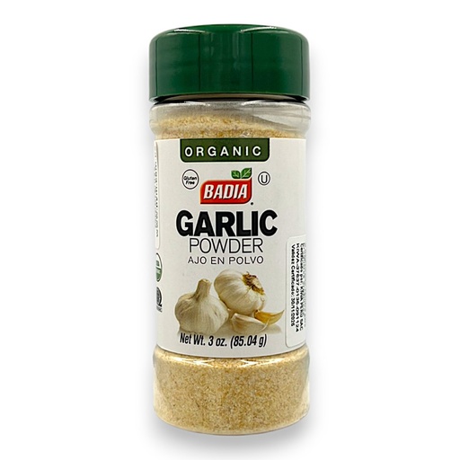 [1428] AJO EN POLVO ORGANICO (GARLIC) 3 OZ - BADIA
