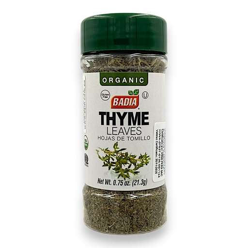 [1432] TOMILLO ENTERO EN HOJAS (THYME) ORGANICO 0.75 OZ - BADIA