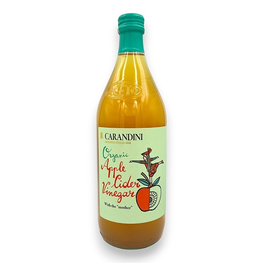[3134] VINAGRE DE SIDRA DE MANZANA ORGANICO CON LA MADRE 1L - CARANDINI