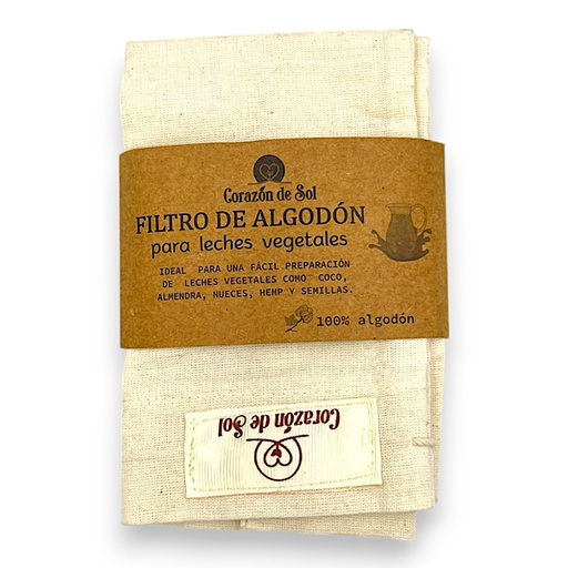 [3143] FILTRO DE ALGODÓN PARA LECHES VEGETALES - CORAZON DEL SOL