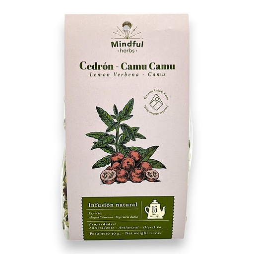 [3206] INFUSION NATURAL CEDRON Y CAMU CAMU 30G - MINDFUL HERBS