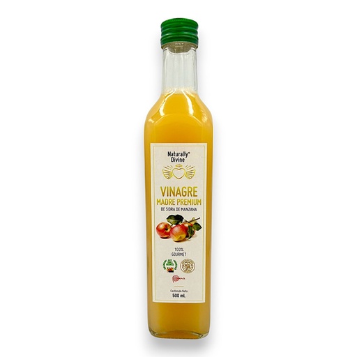 [945] VINAGRE DE SIDRA DE MANZANA MADRE PREMIUM 500ML - NATURALLY DIVINE
