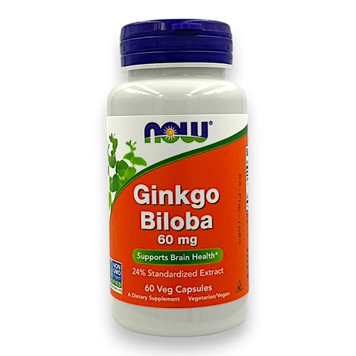 [3220] GINKGO BILOBA 60MG 60 CAPS - NOW
