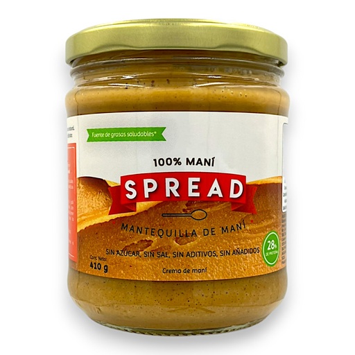 [3102] MANTEQUILLA DE MANI 100% 410G - SPREAD