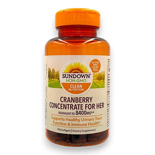 [1626] CRANBERRY CONCENTRATE FOR HER 8400MG 150 CAP - SUNDOWN